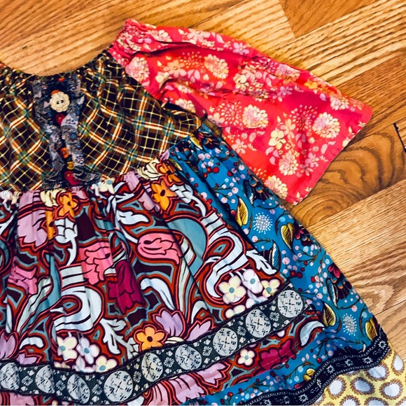 Pish Posh Girls Mixed Print Long Sleeve Cotton Dress Size 4T Matilda Jane Style - Picture 12 of 14